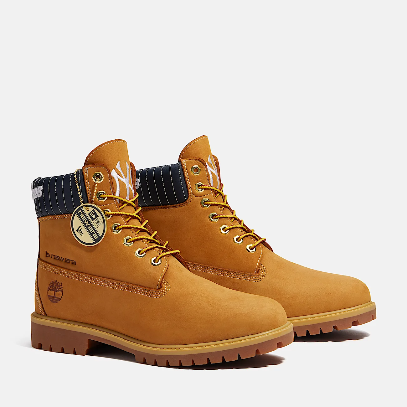 Mens Timberland x New Era Yankees 6Inch Waterproof Boot TBL Wheat Yankees ALT4