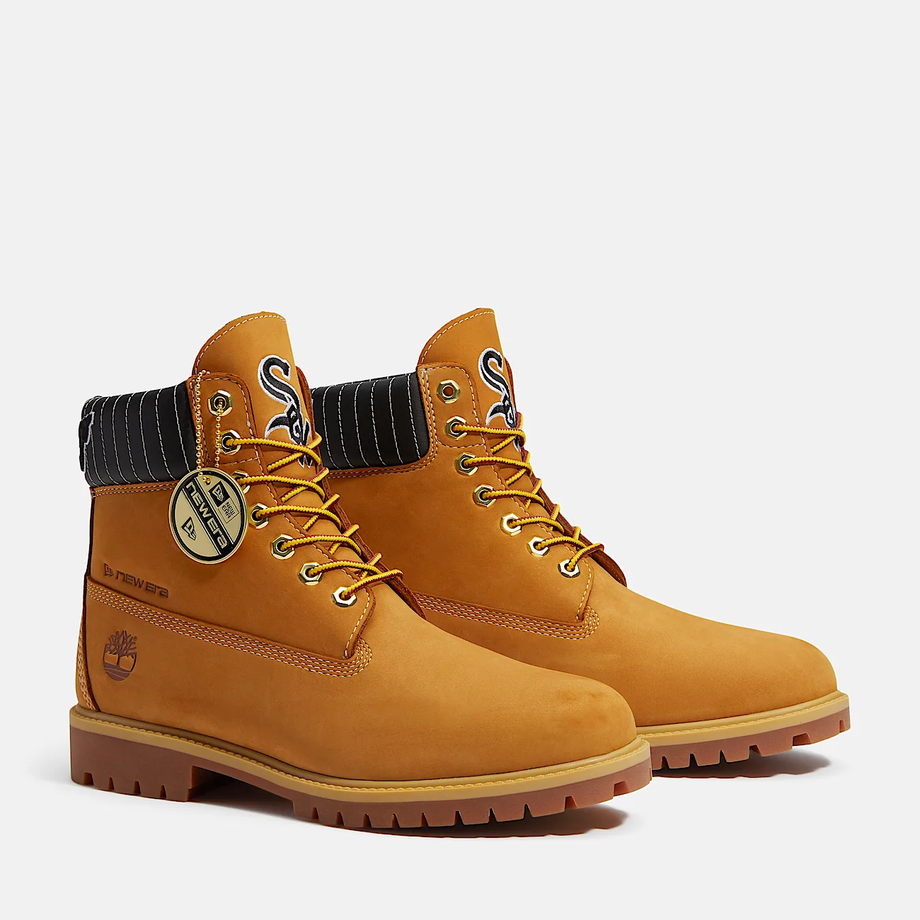 Mens Timberland x New Era White Sox 6Inch Waterproof Boot TBL Wheat White Sox ALT4