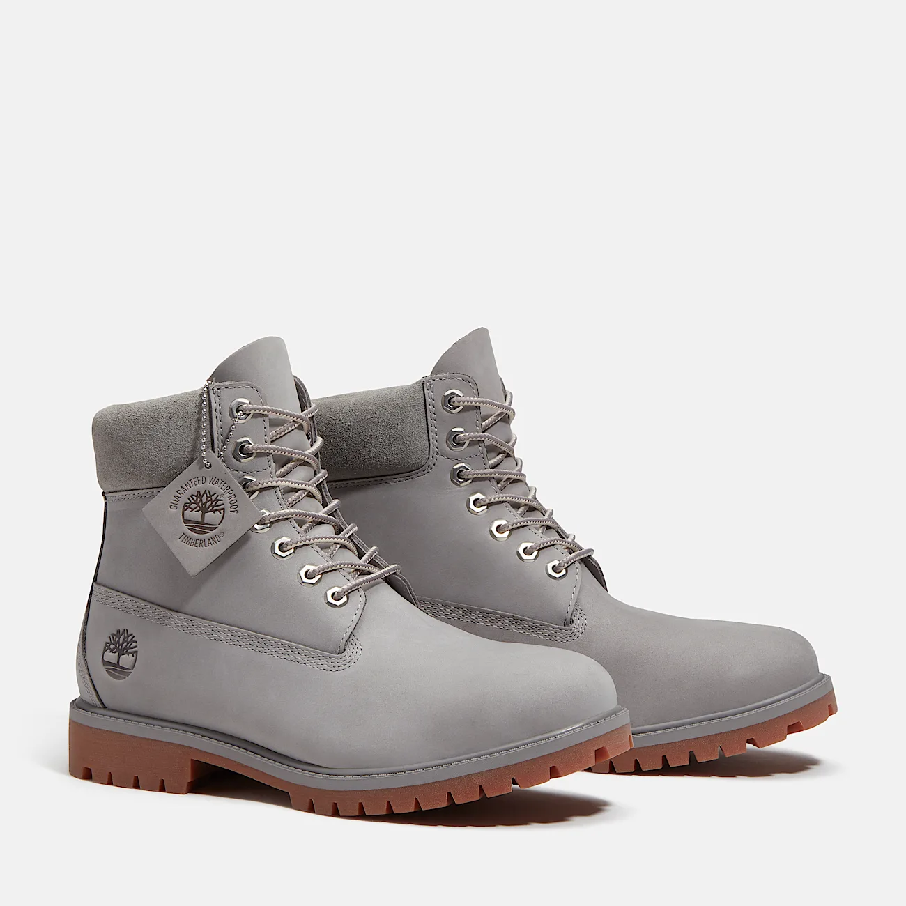 Mens Timberland Heritage 6Inch Waterproof Boot TBL Medium Greyout Nubuck ALT4