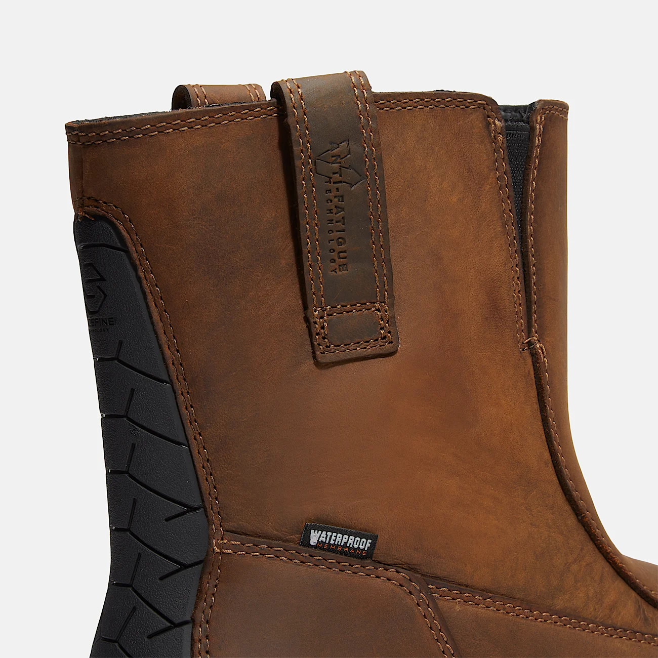 Mens True Grit Chelsea Soft Toe Waterproof Work Boot TBL Medium Brown FullGrain ALT7