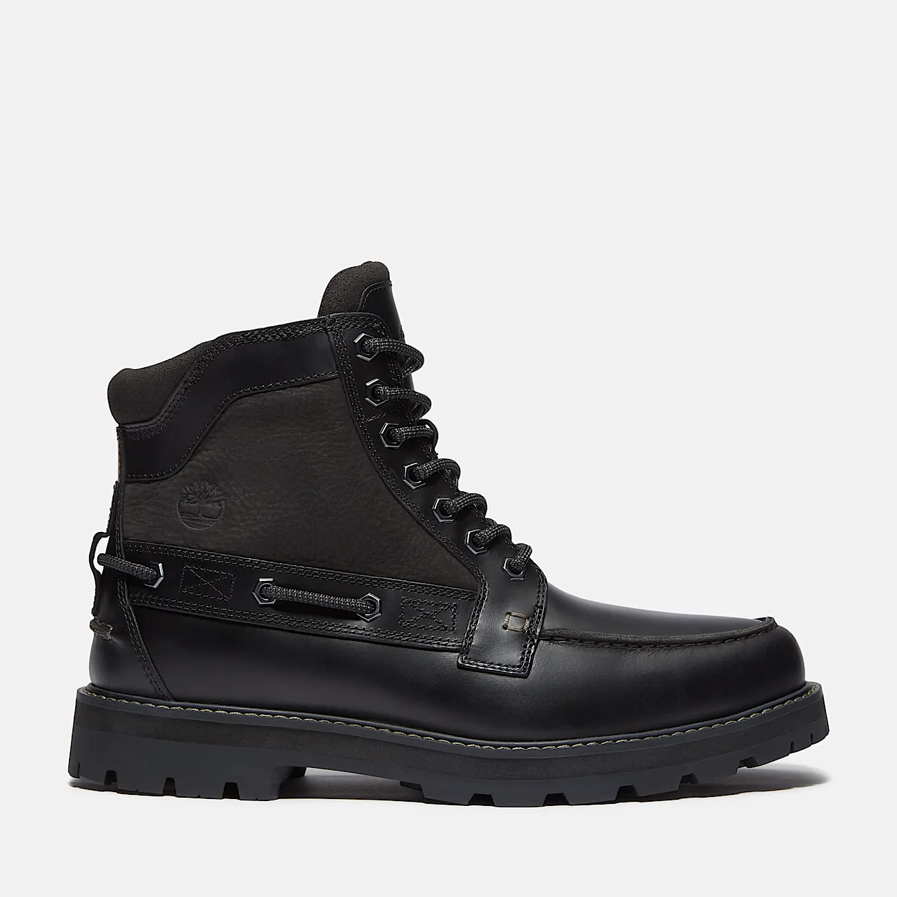 Mens Britton Road MocToe Boot TBL Black FullGrain HERO