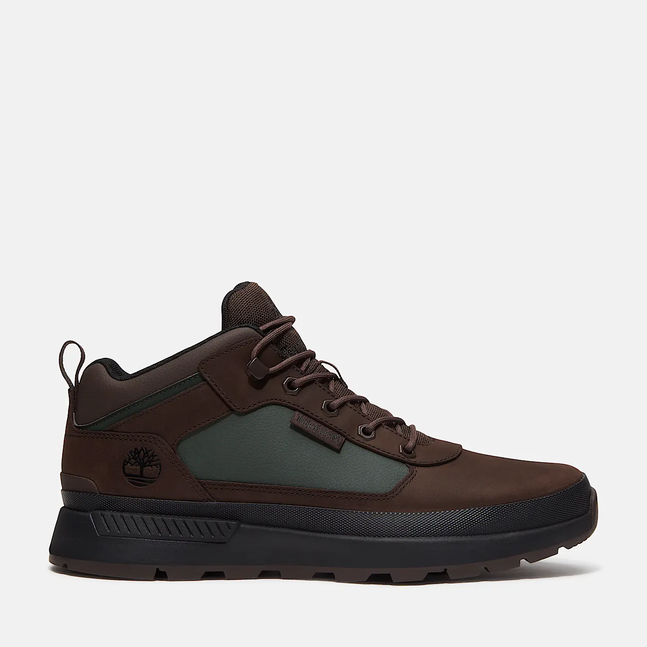 Mens Field Trekker Sneaker TBL Dark Brown NubuckDark Green HERO
