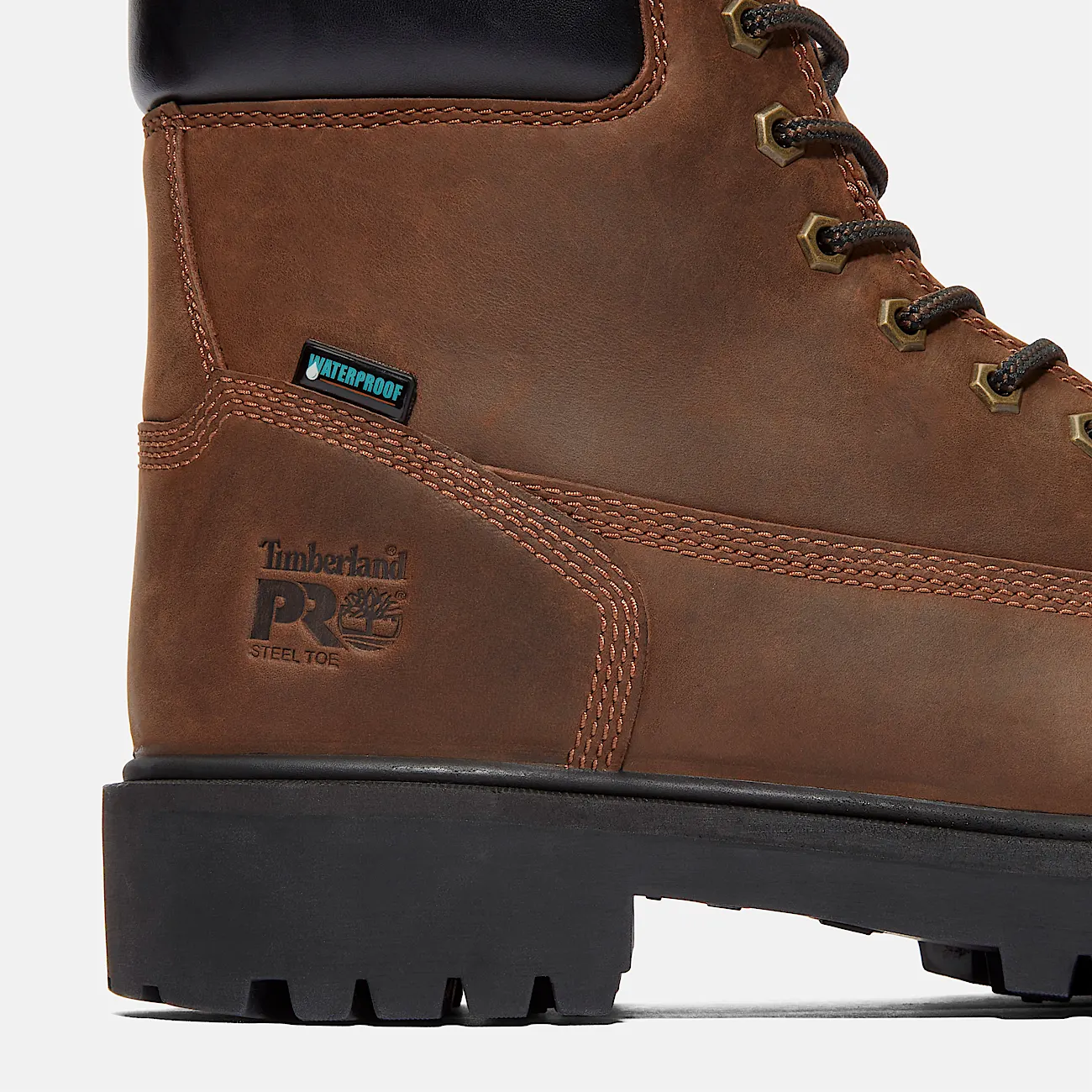 Mens Direct Attach 6 Soft Toe Waterproof Work Boot TBL Brown ALT7