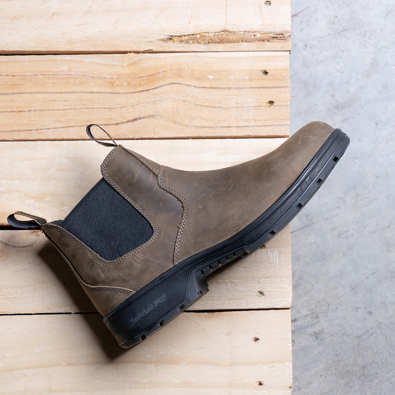 Mens Timberland PRO Nashoba SoftToe SlipOn Work Boot TBL Brown ALT10