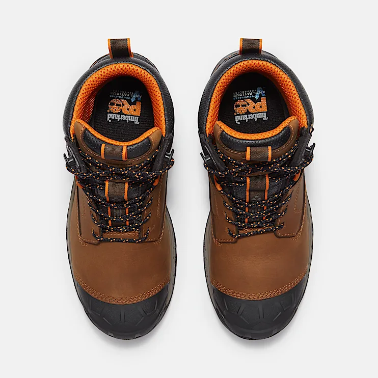 Mens Boondock Ultralight 6 Soft Toe Waterproof Work Boot TBL Light Brown FullGrain ALT2