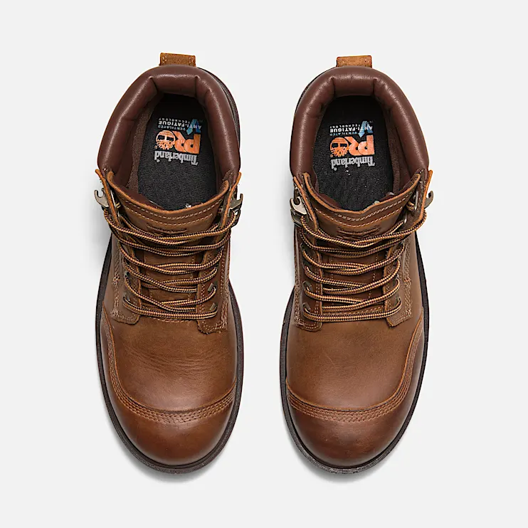 Mens Timberland PRO Whitman 6 Soft Toe Work Boot TBL Medium Brown FullGrain ALT2