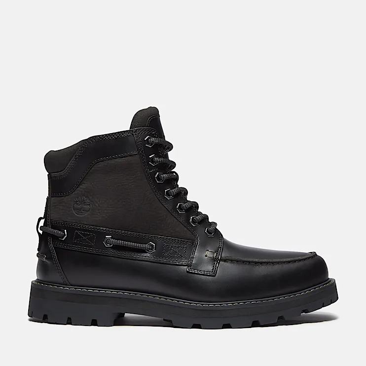 Mens Britton Road MocToe Boot TBL Black FullGrain HERO