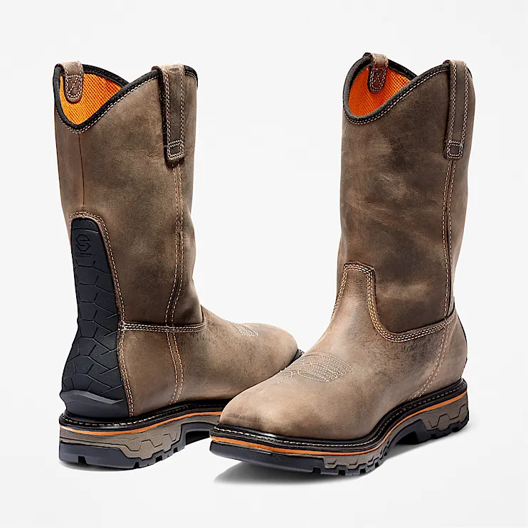 Mens True Grit Pull On Waterproof Work Boot TBL Turkish Coffee ALT5