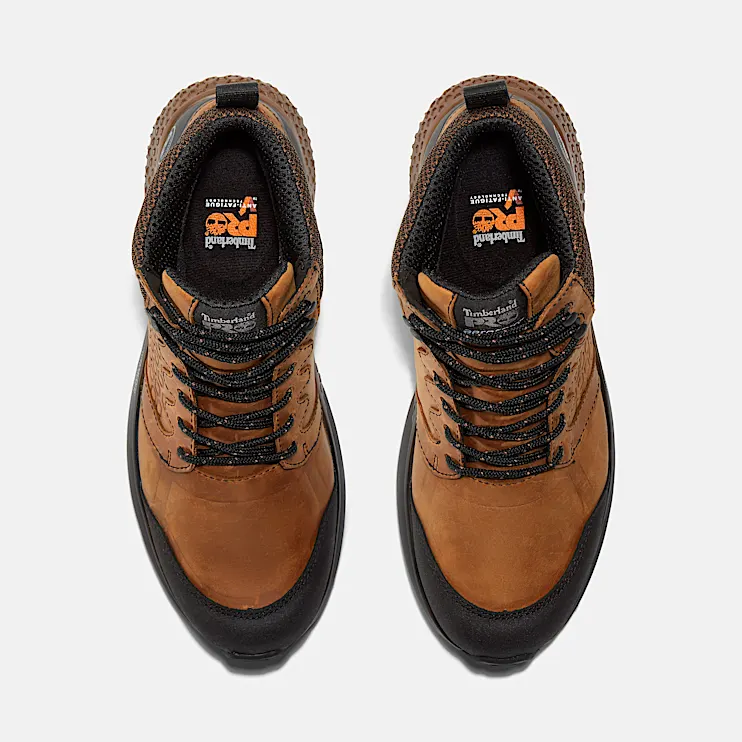 Mens Reaxion Waterproof Work Sneaker TBL Brown ALT2